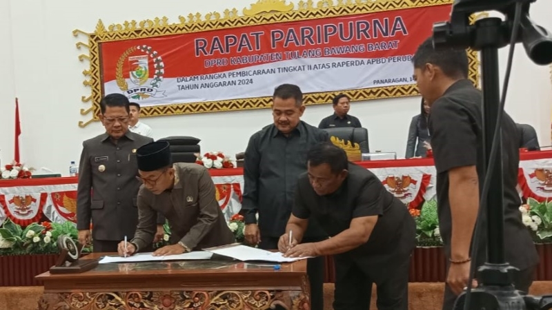 DPRD Tubaba Setujui APBD Perubahan 2024
