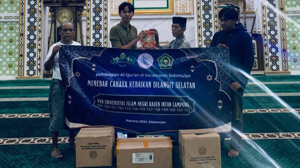 Mahasiswa KKN UIN Raden Intan Lampung Tebar Kebaikan di Lampung Selatan