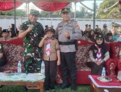 Danramil 421-09/Tjb Hadiri Upacara Peringatan HUT Pramuka ke-63 di Tanjung Sari