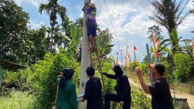 Mahasiswa KKN UIN Raden Intan Lampung Terangi Desa Beringin Jaya