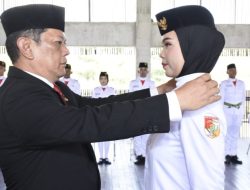 32 Pasukan Pengibar Bendera Pusaka Tubaba Dikukuhkan