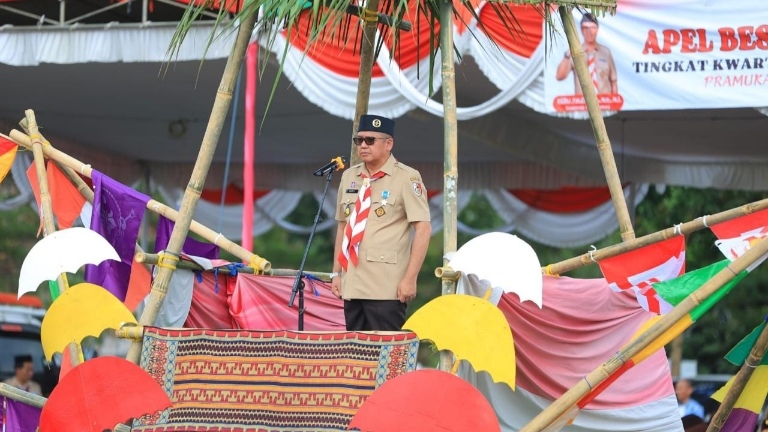 Pj Bupati Tulang Bawang Hadiri Upacara Hari Pramuka
