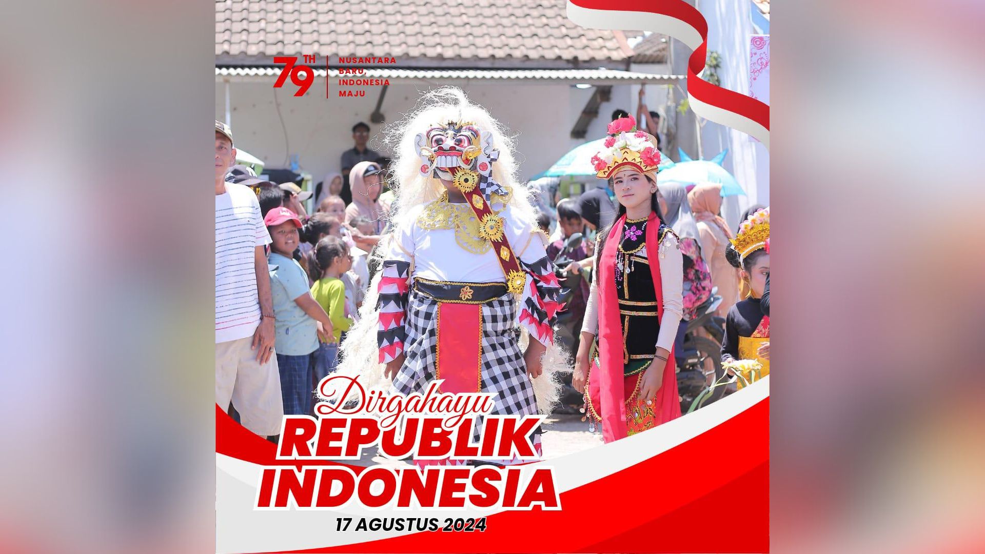 Karnaval Meriah Warnai HUT RI ke-79 di Kerpangan Leces