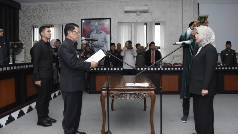 Pelantikan Penjabat Sekda Tubaba, Firsada Tekankan Netralitas ASN dalam Pilkada