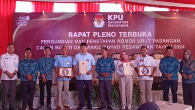 Aries-Supriyanto Nomor 1, Nanda-Anton Nomor 2 di Pilkada Pesawaran
