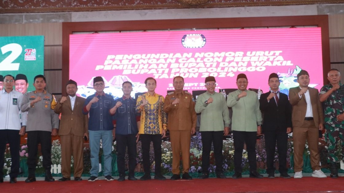 Pengundian Nomor Urut Calon Bupati Probolinggo 2024 Awali Tahapan Kampanye Damai
