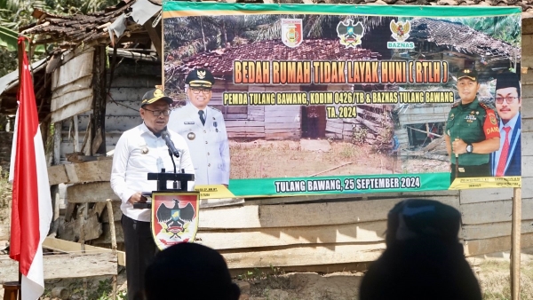 Pemkab Tulang Bawang Resmi Luncurkan Program Bedah Rumah