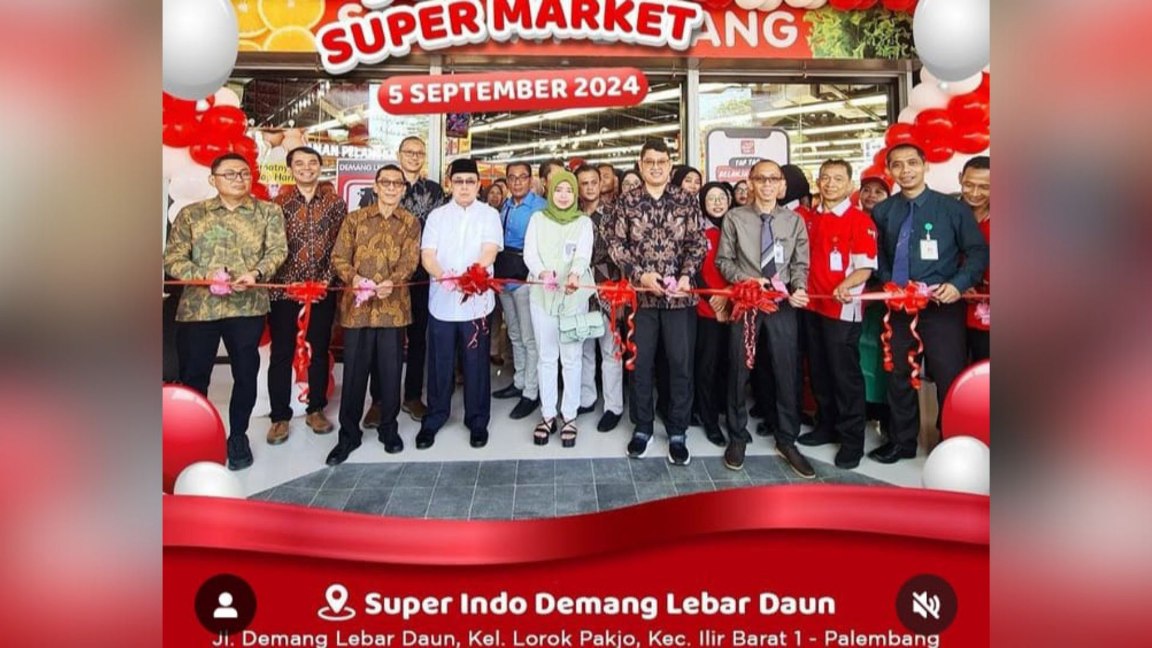 Super Indo Demang Lebar Daun Resmi Dibuka, Hadirkan Pilihan Belanja Lebih Lengkap di Palembang