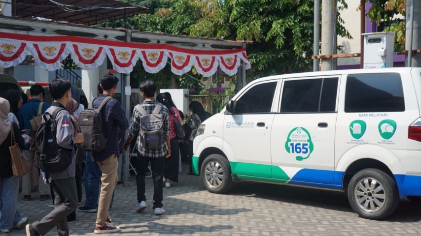 BPJS Keliling Mudahkan Mahasiswa Unila Urus Kartu JKN