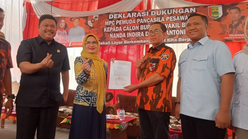 Pemuda Pancasila Pesawaran Deklarasi Dukung Nanda-Anton di Pilkada 2024