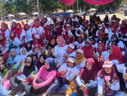 Ribuan Warga Pesawaran Meriahkan Jalan Sehat dan Senam CAKEP