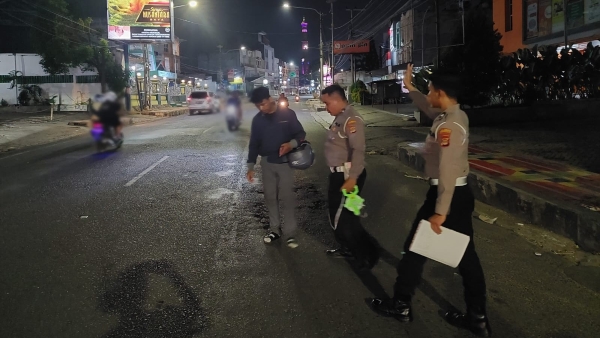 Tabrakan Motor di Jalan Diponegoro Bandarlampung, Dua Pengendara Luka