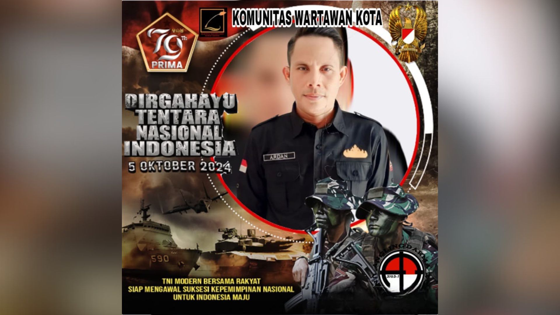 KAWAT Sampaikan Ucapan Selamat HUT TNI ke-79, Apresiasi Pengorbanan Prajurit
