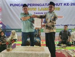 Calon Wakil Bupati Hankam Hasan Hadiri Puncak Peringatan HUT ke-26 P3UW Lampung