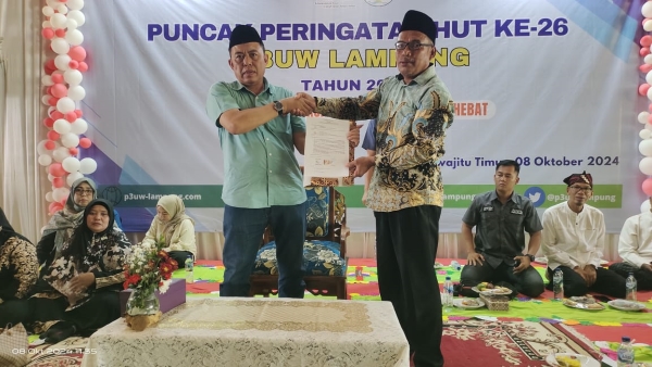 Calon Wakil Bupati Hankam Hasan Hadiri Puncak Peringatan HUT ke-26 P3UW Lampung