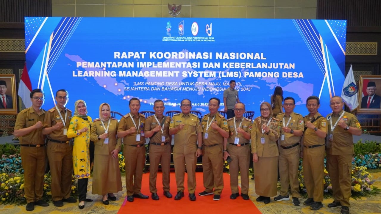Pj Gubernur Lampung Hadiri Rakornas LMS, Tekankan Pentingnya Pendidikan Digital untuk Desa