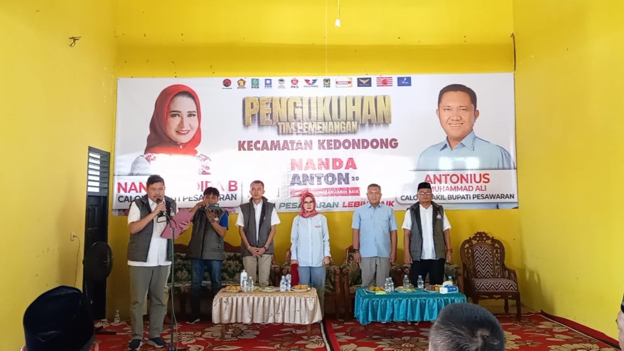 Tim Pemenangan Nanda-Anton Dikukuhkan di Kedondong dan Waykhilau