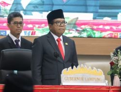 Pj Gubernur Hadiri Pelantikan Pimpinan DPRD Lampung 2024-2029