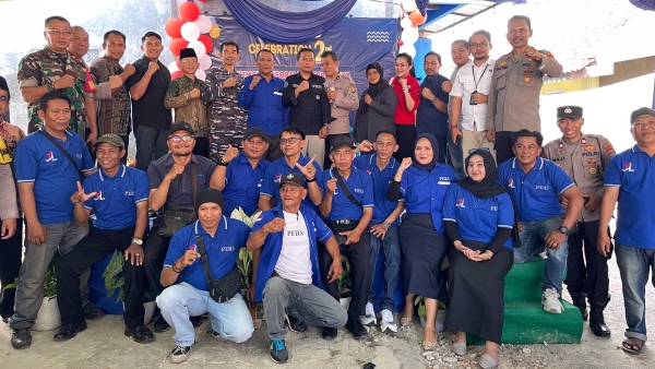 Jurnalis Polda Lampung Hadiri HUT Media Transparan Lampung