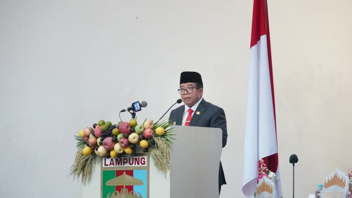 Pj Gubernur Lampung Hadiri Rapat Paripurna Istimewa DPRD, Pelantikan Anggota DPRD Provinsi Lampung Periode 2024-2029