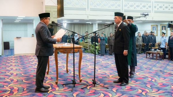 Pj Bupati Tulang Bawang Hadiri Pelantikan Sekda Lampung Baru