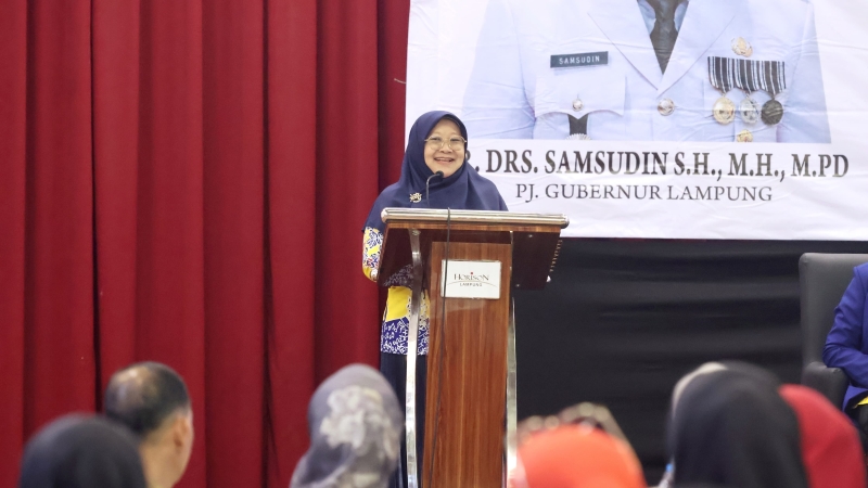 Pj Ketua TP PKK Provinsi Lampung Buka Bimtek Pengolahan Makanan Pendamping ASI