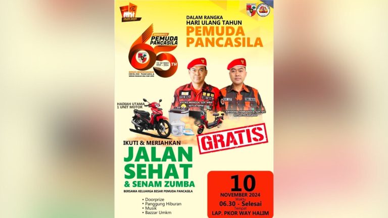 Pemuda Pancasila Lampung Gelar Jalan Sehat Meriah, Ajak Masyarakat Jaga Persatuan