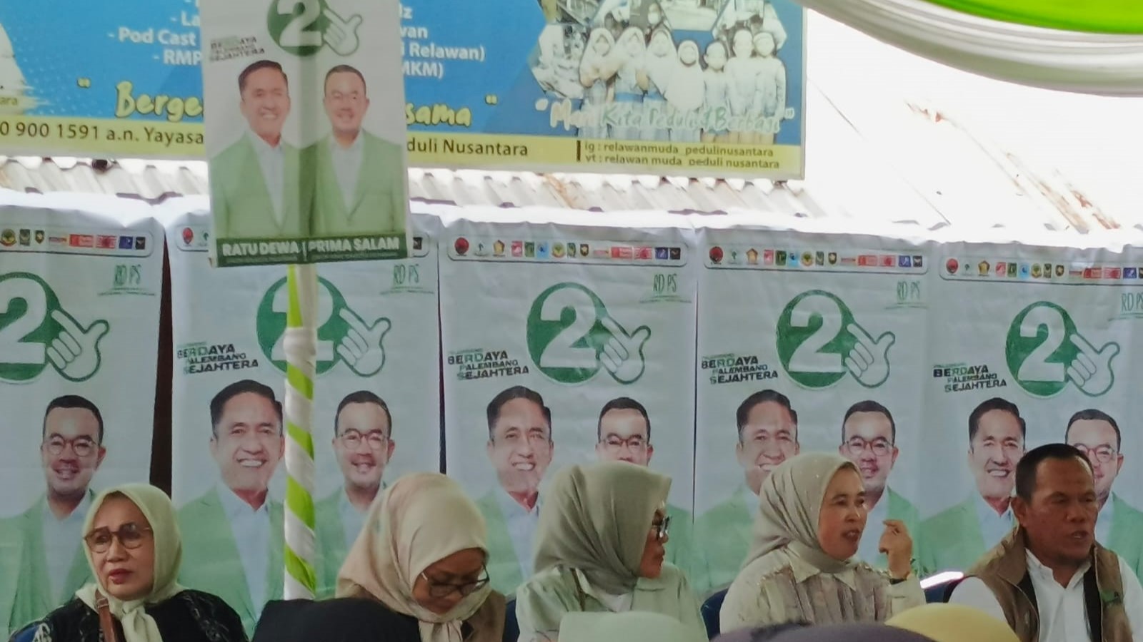 Dewi Sastrani Silaturahmi dengan Bara Muda Sriwijaya, Ajak Warga Dukung Ratu Dewa