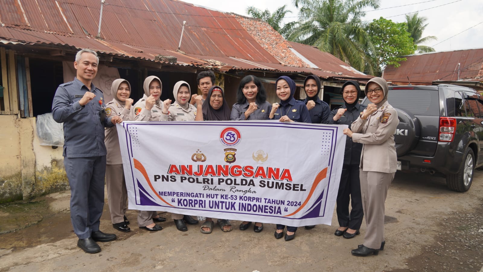 Polda Sumsel Sambangi Keluarga Purna Tugas dalam Rangka HUT Korpri ke-53