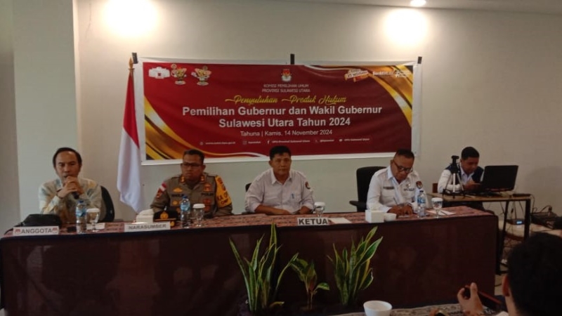 KPU Sulut Menggelar Sosialisasi Produk Hukum dan Pengawasan Pilkada di Sangihe