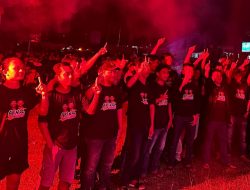 Ribuan Relawan Deklarasi Dukung Ardjuno Sambil Nobar Timnas Vs Jepang