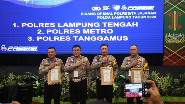 Satlantas Polres Lampung Tengah Raih Prestasi Gemilang di Rakernis Lalu Lintas