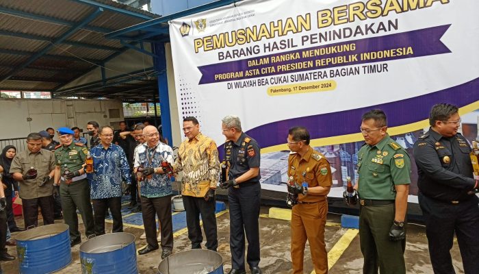 Bea Cukai Sumbagtim Musnahkan Barang Hasil Penindakan Senilai Rp24 Miliar