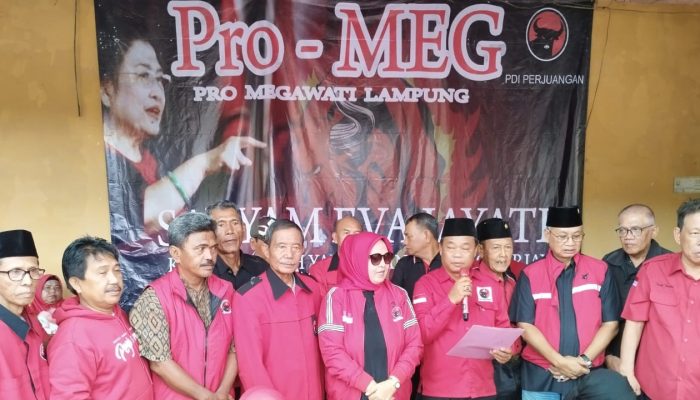 Cap Jempol Darah, Kader Pro-MEG Lampung Teguhkan Dukungan untuk Megawati
