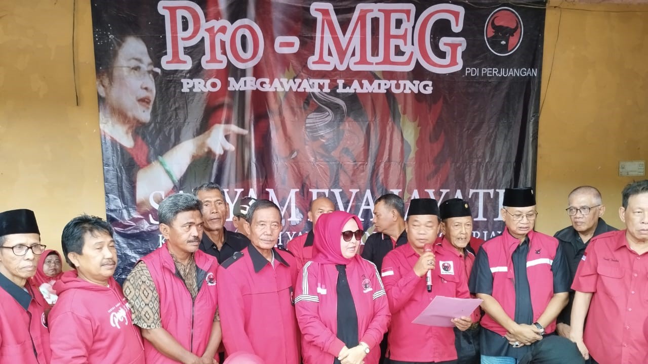 Cap Jempol Darah, Kader Pro-MEG Lampung Teguhkan Dukungan untuk Megawati