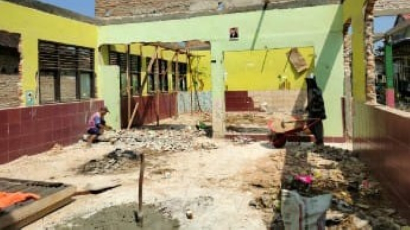 K3 Dilanggar, Proyek Rehabilitasi SDN Rejo Mulyo Diduga Bermasalah