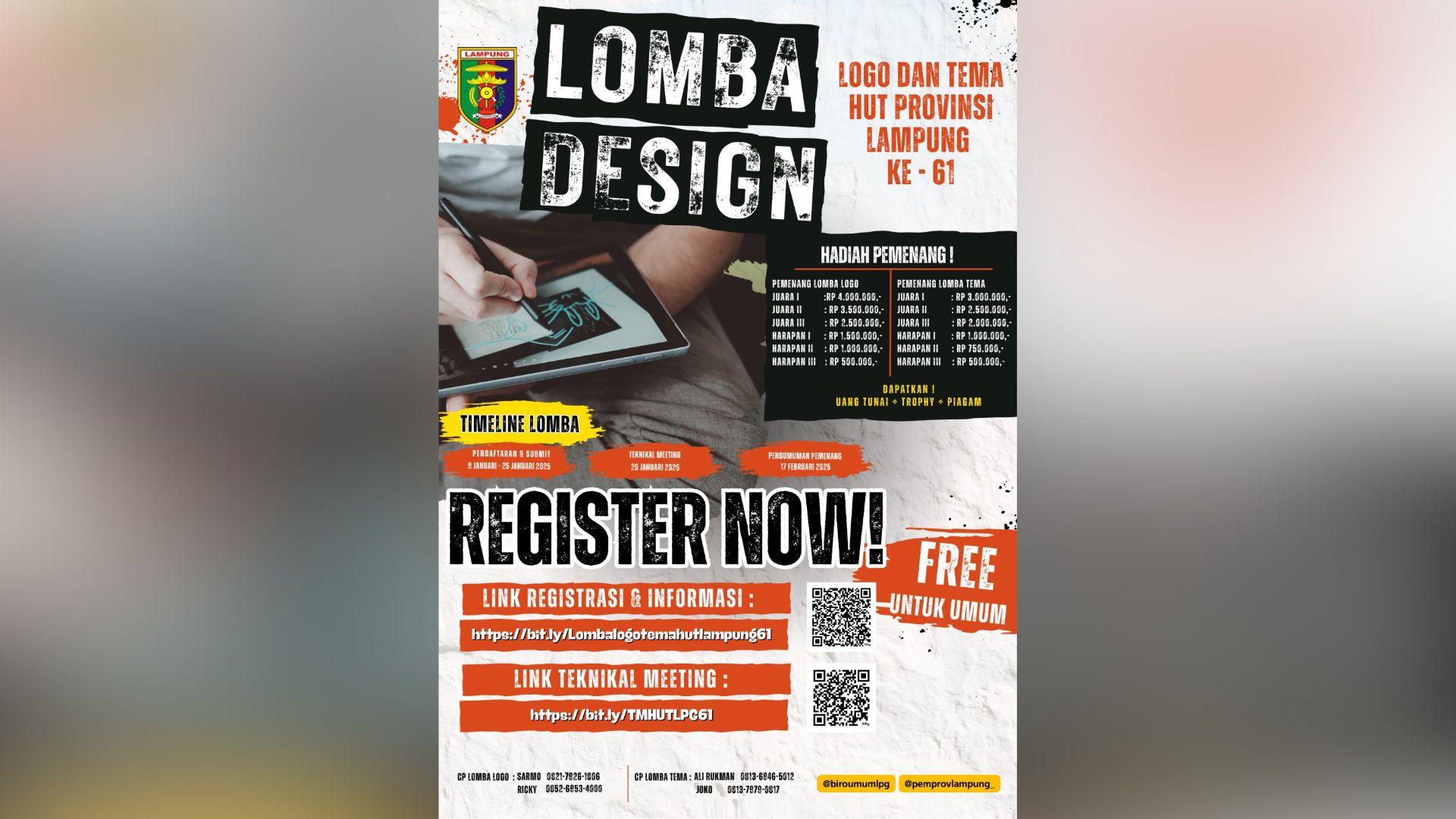 Pemprov Lampung Gelar Lomba Desain Logo dan Tema HUT Ke-61 Provinsi Lampung
