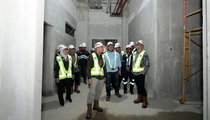 Sekjen Kemendikti dan Dirjen Dikti Tinjau Progres Pembangunan RSPTN Unila