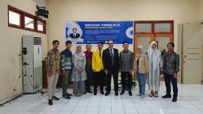 Nur Ahmad Resmi Menyandang Gelar Doktor di Unsri, Kembangkan Riset Material Hijau