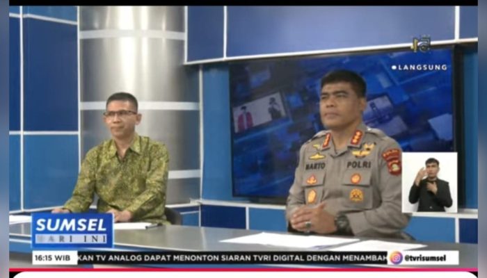 Kombes Pol Sunarto Jadi Pembaca Berita di TVRI Sumsel, Bagikan Pengalaman Seru