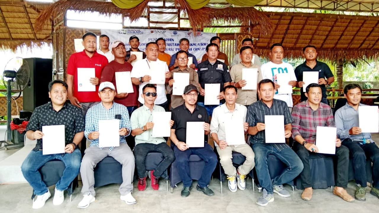 25 Wartawan Lampung Raih Sertifikasi Kompetensi BNSP