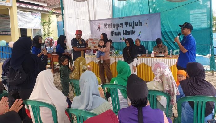Mahasiswa KKN Unila Gelar Fun Walk Sosial Edukatif