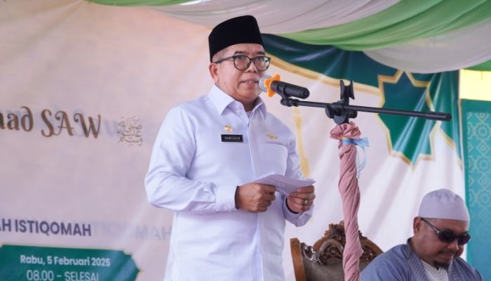 Pj Gubernur Lampung Hadiri Peringatan Isra Mi’raj dan Harlah Ponpes Al Hikmah Istiqomah