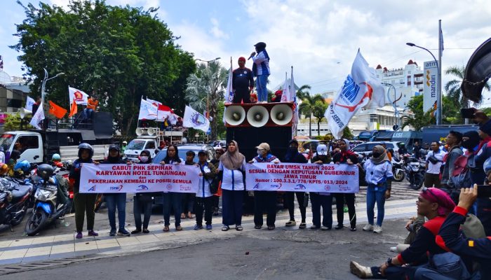 FSPMI Jawa Timur Gelar Aksi Desak Pemerintah Lindungi Hak Buruh