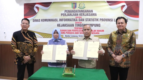 Diskominfotik Lampung Jalin Kerja Sama dengan Kejati, Perkuat Tata Kelola Pemerintahan