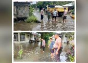 Kapolsek Tabukan Utara Tinjau Lokasi Banjir di Likuang, 60 KK Terdampak