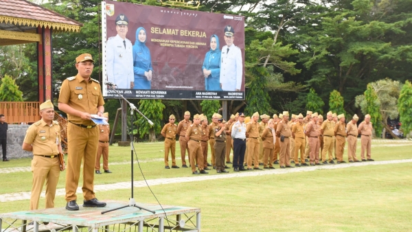 Apel Perdana Dipimpin Wabup Nadirsyah, ASN Tubaba Diminta Tingkatkan Pelayanan