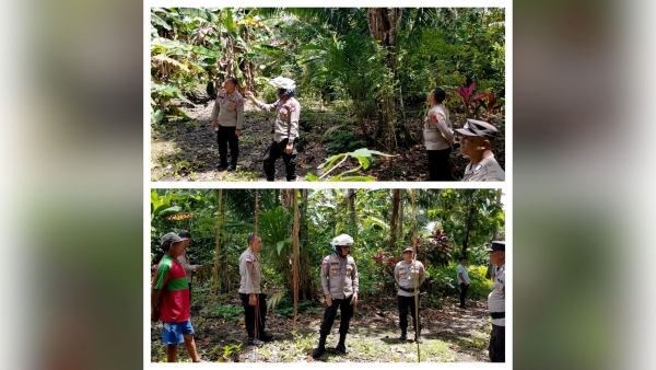 Kapolres Sangihe Tinjau Lahan Ketahanan Pangan di Tahuna Barat