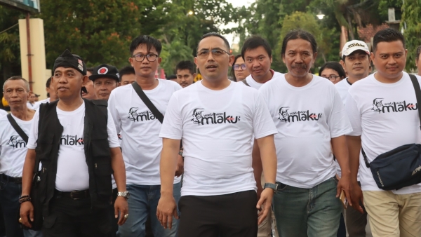 Kapolres Probolinggo Kota dan Jurnalis Rayakan HPN 2025 dengan Jalan Santai "Jogo Probolinggo"