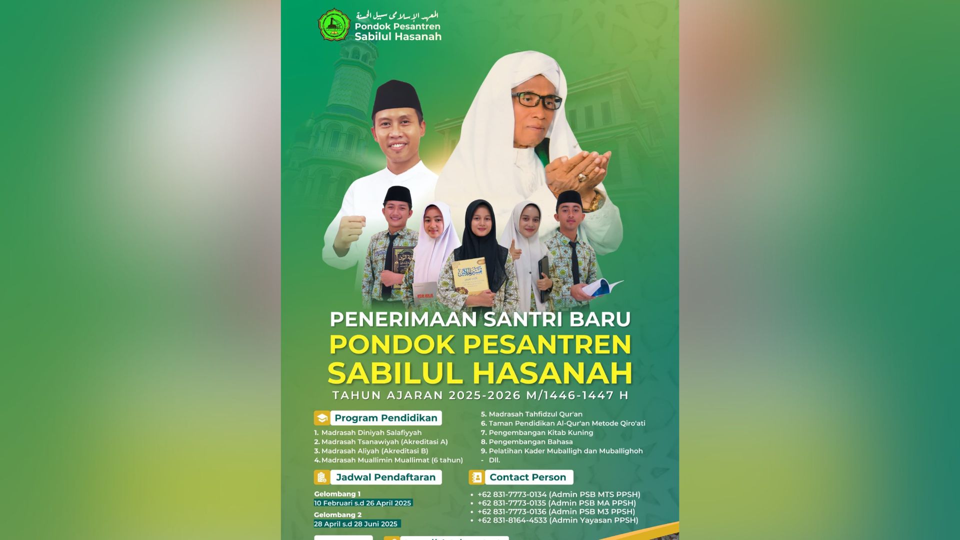 Pondok Pesantren Sabilul Hasanah Buka Pendaftaran Santri Baru